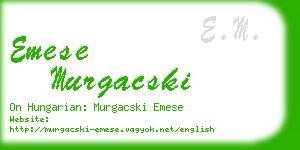 emese murgacski business card